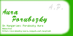 aura porubszky business card